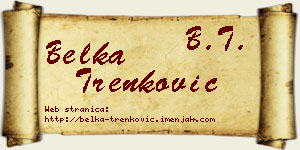 Belka Trenković vizit kartica